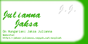 julianna jaksa business card